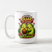 Cute Avocado Valentine’s Love Design, kawaii Love Koffiemok (Links)