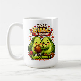 Cute Avocado Valentine’s Love Design, kawaii Love Koffiemok