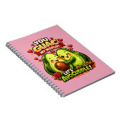 Cute Avocado Valentine’s Love Design, kawaii Love Notitieboek (Rechterzijde)