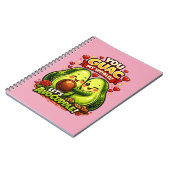 Cute Avocado Valentine’s Love Design, kawaii Love Notitieboek (Linkerzijde)