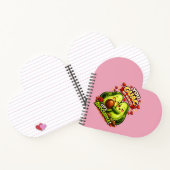 Cute Avocado Valentine’s Love Design, kawaii Love Notitieboek (Binnen)