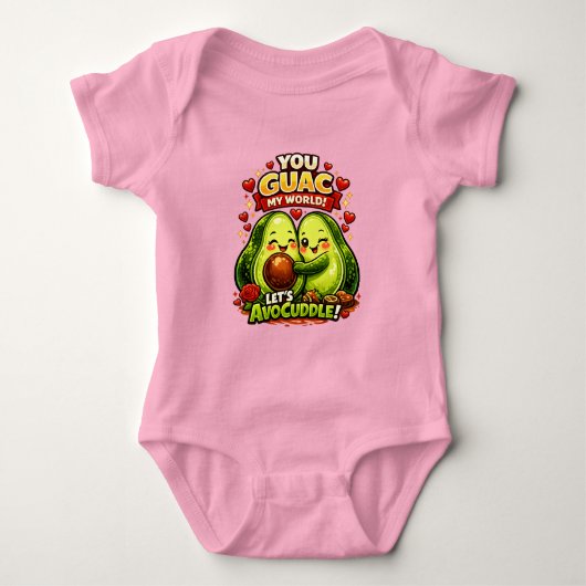 Cute Avocado Valentine’s Love Design, kawaii Love Romper (Voorkant)