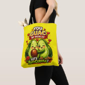 Cute Avocado Valentine’s Love Design, kawaii Love Tote Bag (Dichtbij)
