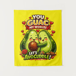 Cute Avocado Valentine’s Love Design, kawaii Love Wandkleed