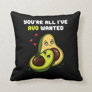 Cute Avocado Vegan Avo Wanted Joke Kussen