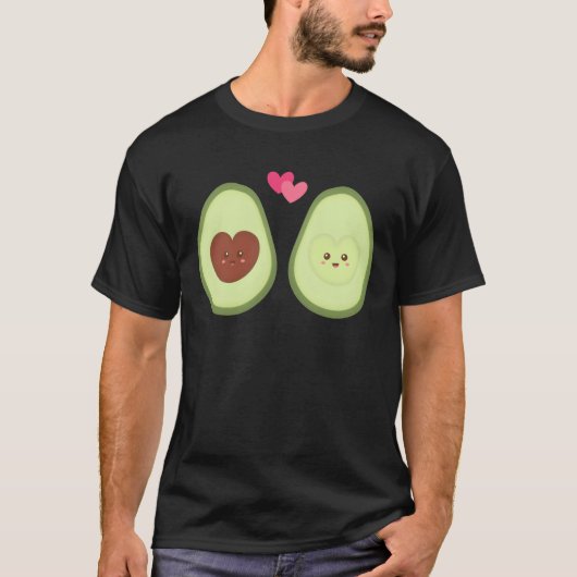 Cute Avocado Verliefd cadeau T-shirt (Voorkant)