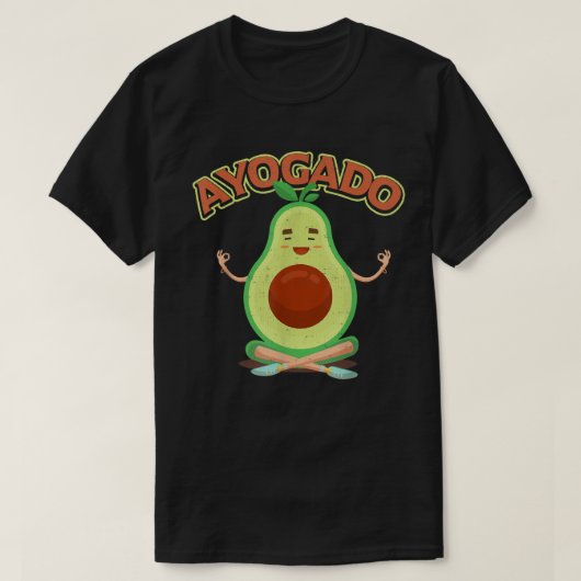 Cute Avocado Yoga Ayogado Healthy Eating T-shirt (Design voorkant)