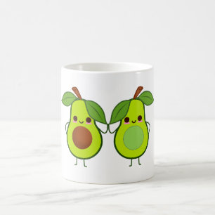 Cute Avocados houdt mok in handen