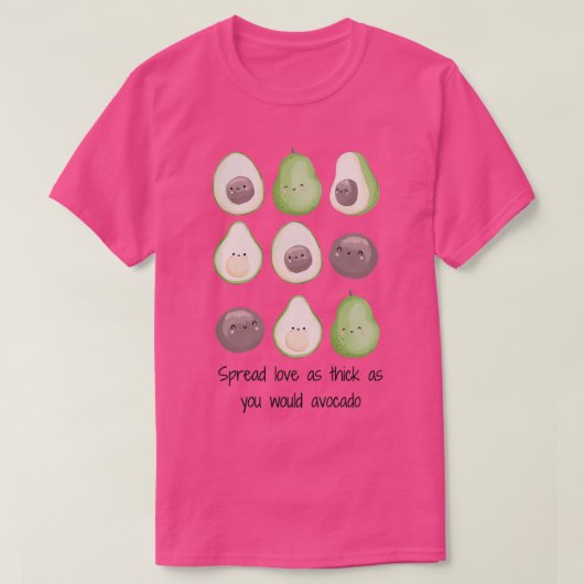 Cute Avocados in Love T-shirt (Design voorkant)