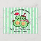 Cute Avocados Persoonlijke Kerstmis Briefkaart (Voorkant)