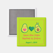 Cute Avocados Save the Date Magneet (Voorkant / Achterkant)