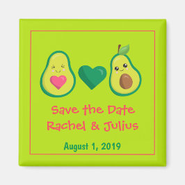 Cute Avocados Save the Date Magneet
