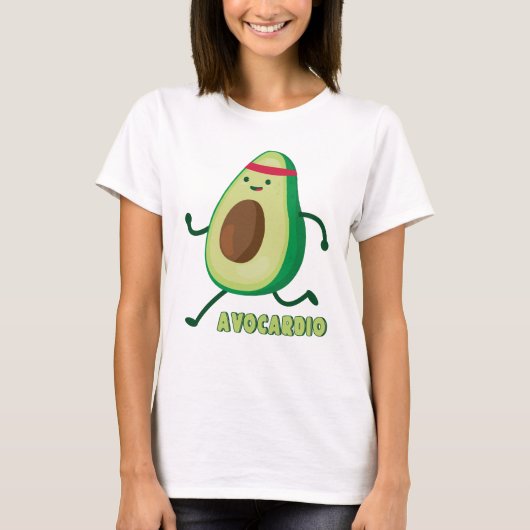 Cute Avocardio Cartoon T-Shirt (Voorkant)