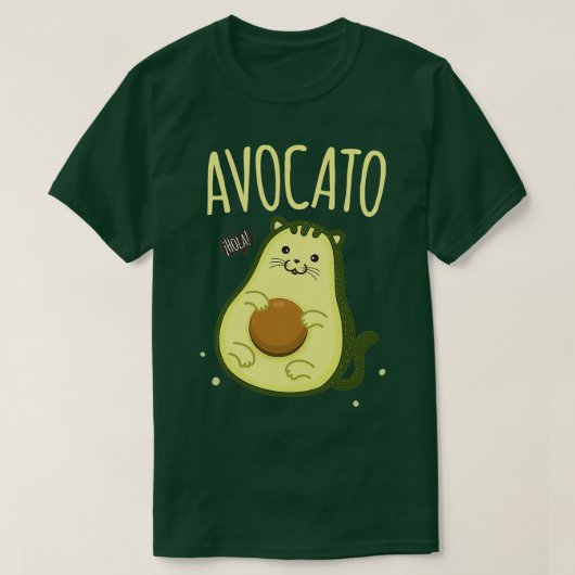 Cute Avocato Avocado Cat Kawaii T-shirt (Design voorkant)