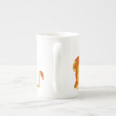 Cute Awake Cartoon Lion Porselein Kop (Achterkant)