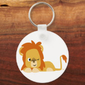 Cute Awake Cartoon Lion Sleutelhanger (Voorkant)