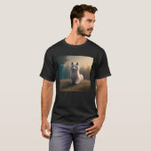 Cute Awesome Fluffy Dog  Samoyed Husky Sheepdog Pu T-shirt (Voorkant volledig)