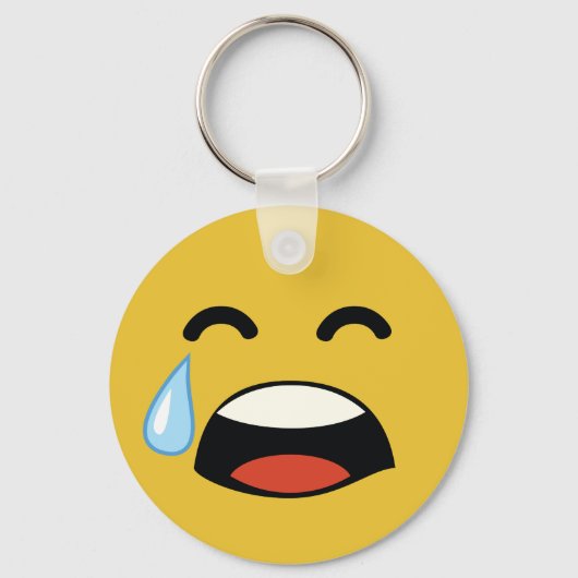 Cute aww huilt niet emoji sleutelhanger (Voorkant)