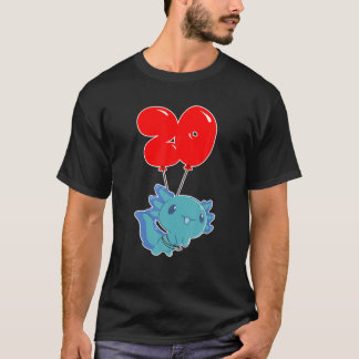 Cute Axolotl - 20e verjaardag - Kinder Balonpartij T-shirt