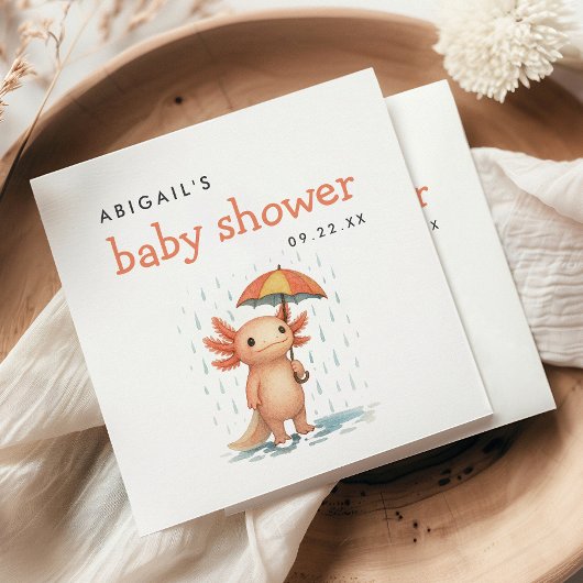 Cute Axolotl Baby Shower Servet