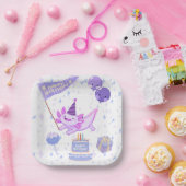 Cute axolotl birthday papieren bordje (Feest)