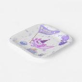 Cute axolotl birthday papieren bordje (Gebogen)