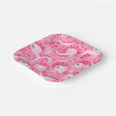 Cute axolotl birthday papieren bordje (Gebogen)