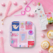 Cute axolotl birthday papieren bordje (Feest)