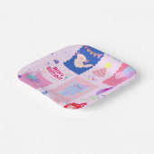 Cute axolotl birthday papieren bordje (Gebogen)