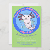 Cute axolotl cartoon kaart (Voorkant)