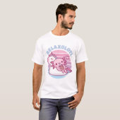 Cute Axolotl Chilling on Unicorn Pool Float Relaxo T-shirt (Voorkant volledig)