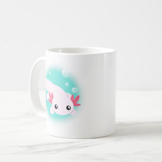Cute Axolotl Coffee Mok (Voorkant links)