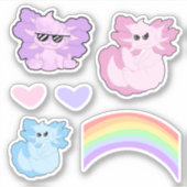 Cute Axolotl Collectie Sticker (Voorkant)