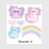 Cute Axolotl Collectie Sticker (Vel)
