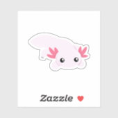 Cute Axolotl Custom-Cut Vinyl Sticker (Vel)