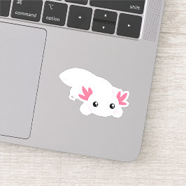 Cute Axolotl Custom-Cut Vinyl Sticker