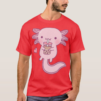 Cute Axolotl Drink bubbelthee T-shirt