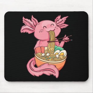 Cute Axolotl Eating Ramen Noodles Kawaii Anime Gir Muismat