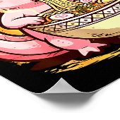 Cute Axolotl Eats Ramen Noodles Axolotls Ramen  Poster (Hoek)