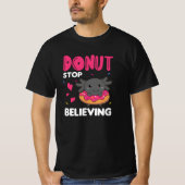 Cute Axolotl Funny Animals in Donut Roze T-shirt (Voorkant)