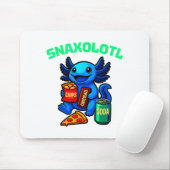 Cute Axolotl Funny Snaxolotl Snacks A Lot Axolotl Muismat (Met muis)
