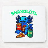 Cute Axolotl Funny Snaxolotl Snacks A Lot Axolotl Muismat (Voorkant)
