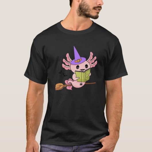 Cute Axolotl Halloween, Axolotl Witch Casting Spe T-shirt (Voorkant)