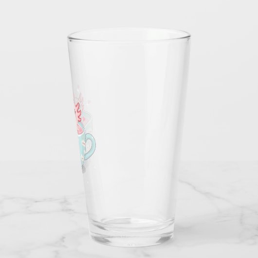Cute axolotl in a cup glas (Links)