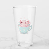 Cute axolotl in a cup glas (Voorkant)