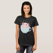 Cute axolotl in a cup t-shirt (Voorkant volledig)
