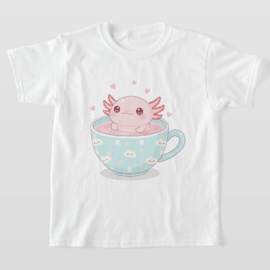 Cute axolotl in a cup t-shirt (Laagn)