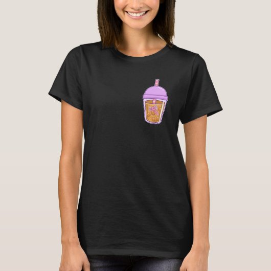 Cute Axolotl In Boba Tea T-shirt (Voorkant)