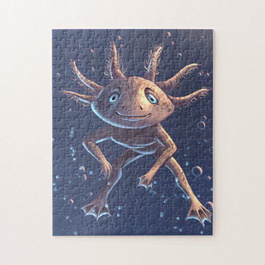 Cute axolotl in water legpuzzel (Verticaal)