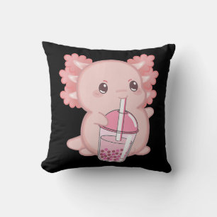 Cute Axolotl Japanse aardbeienmelk Anime Pink K Kussen